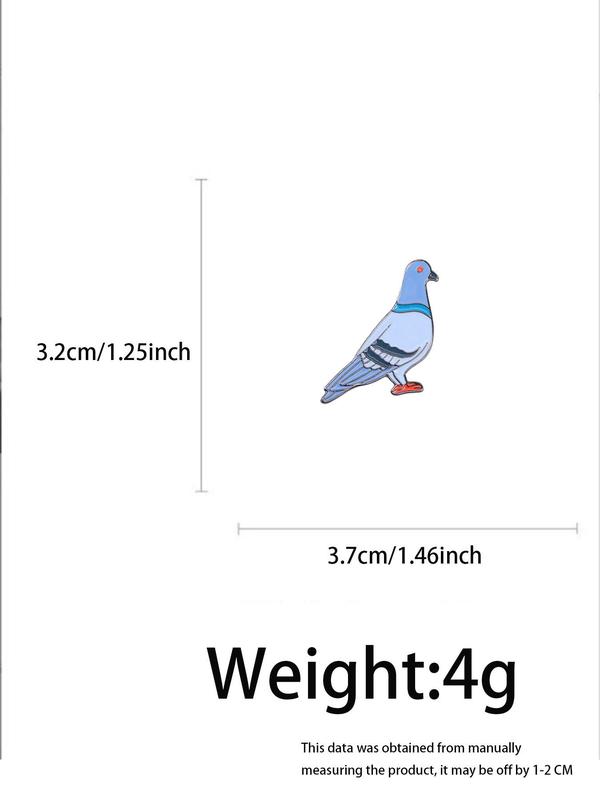  Cartoon Dove Design Brooch, Cute Animal Design Alloy Badge, Clothes Accessories for Women & Men