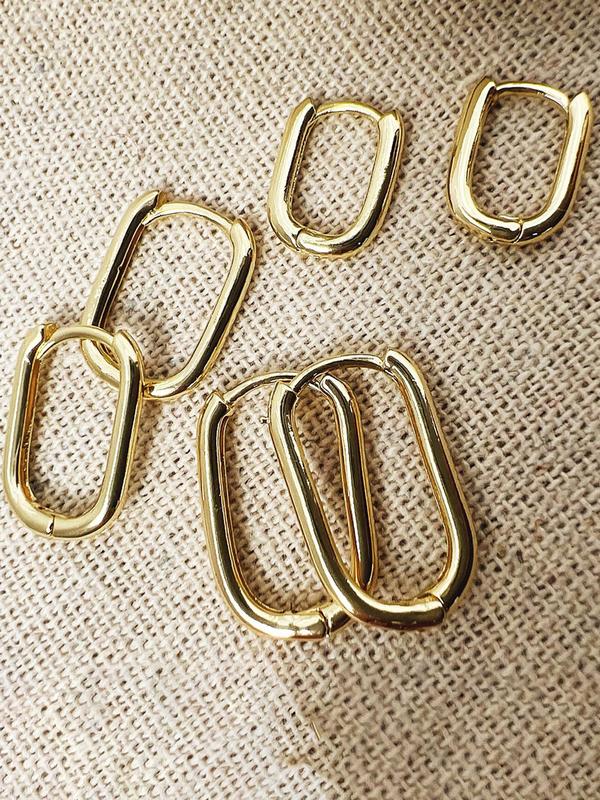 Minimalist Fashion Hoop Earrings, Casual Jewelry for Women, Trendy All-match & Exquisite Jewelry for Birthday Gift