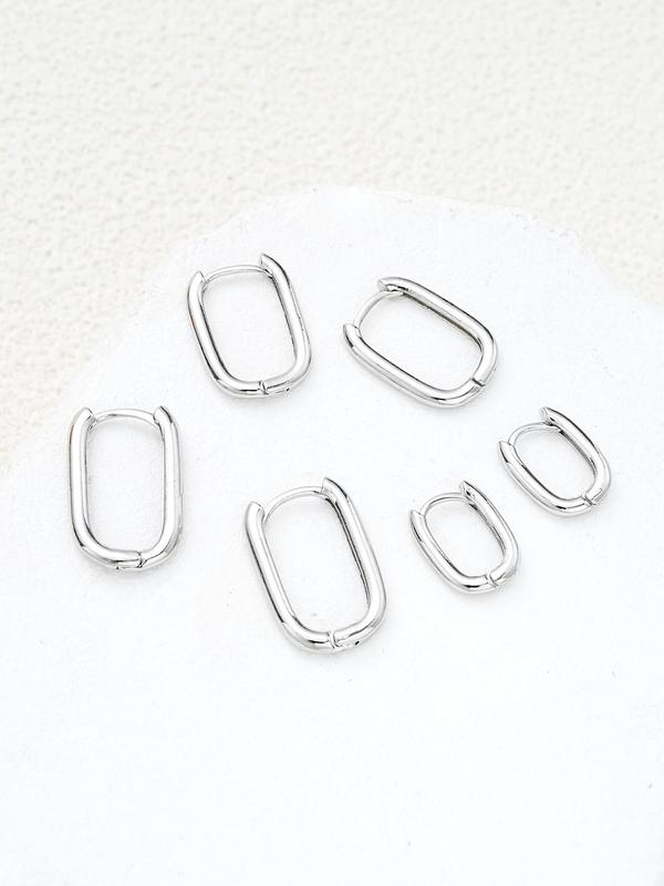 Minimalist Fashion Hoop Earrings, Casual Jewelry for Women, Trendy All-match & Exquisite Jewelry for Birthday Gift