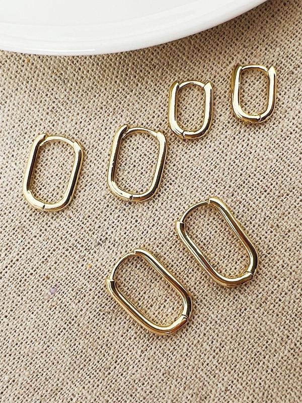 Minimalist Fashion Hoop Earrings, Casual Jewelry for Women, Trendy All-match & Exquisite Jewelry for Birthday Gift