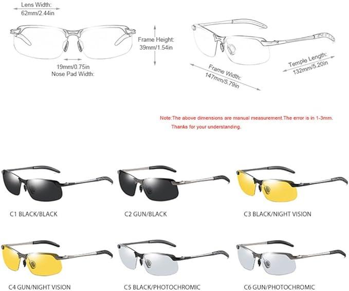 Anti-UV Riding Glasses Photochromic | Polarized | Anti-Glare | Lightweight