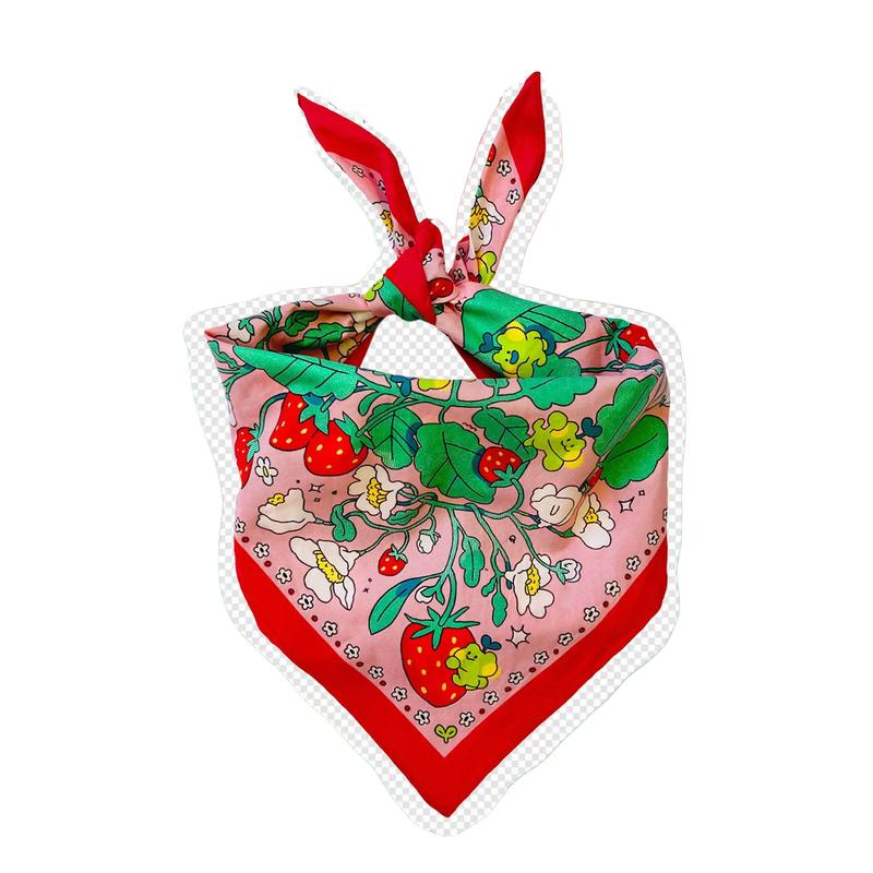 Strawberry Froggy ✿ Bandana | Colorful Headscarf |  22