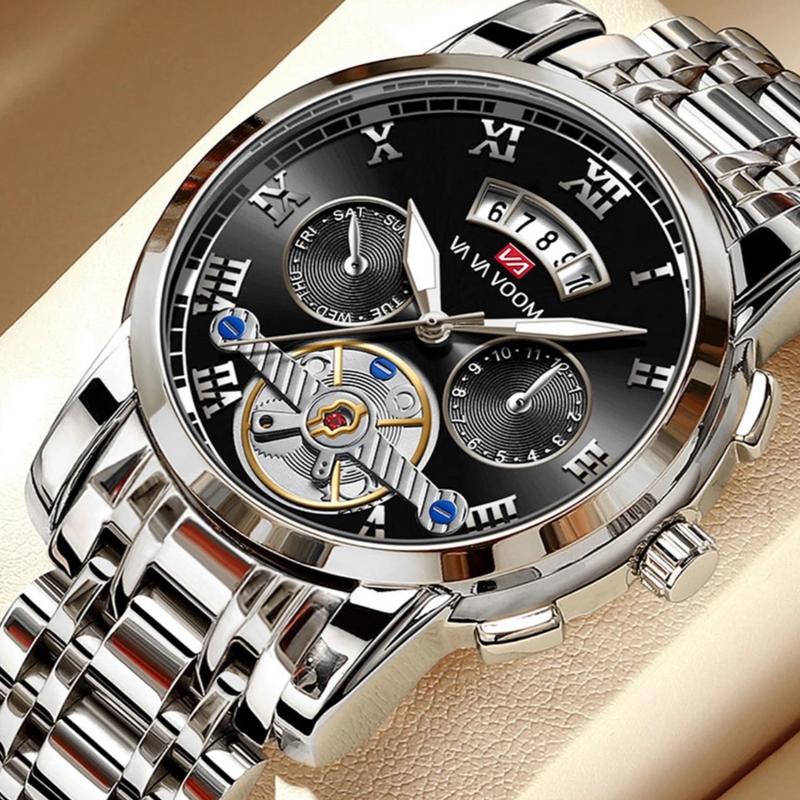 Mens Luxury Watch Stainless Steel Luminescence Clock Casual Chic 3Bar Waterproof Outdoor Sport Watch