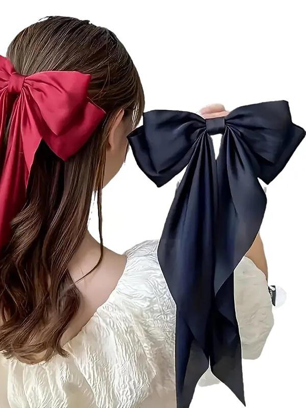 Random Color Cute Bowknot Design Hair Clip, Elegant Hair Accessories for Women & Girls, Minimalist Headwear Suitable for Thick Hair