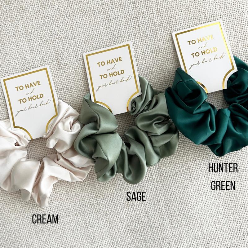 Silk Satin Hair Scrunchie Formal Elegant Hair Up Hair Down (GRACE)