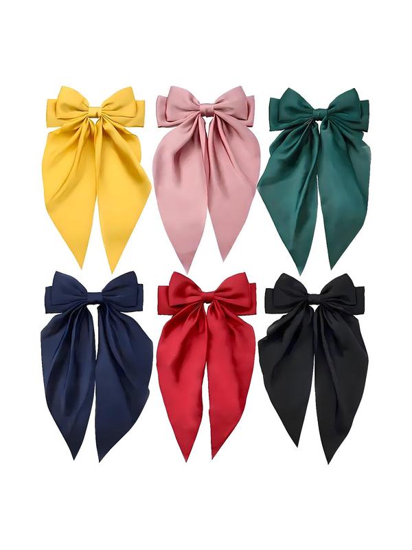 Random Color Cute Bowknot Design Hair Clip, Elegant Hair Accessories for Women & Girls, Minimalist Headwear Suitable for Thick Hair