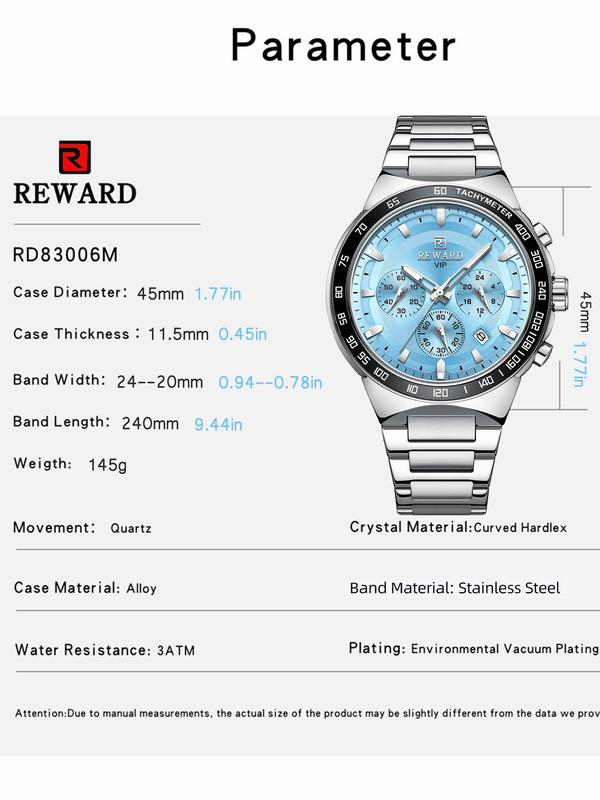 Men's Business Fashion Round Dial Analog Quartz Watch for Summer, Casual Waterproof Watches for Men with Glow in The Dark Design, Trendy All-match & Exquisite Watch for Birthday Gifts with Box