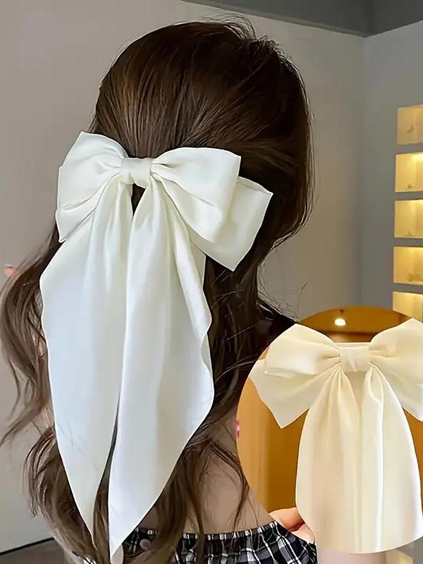 Random Color Cute Bowknot Design Hair Clip, Elegant Hair Accessories for Women & Girls, Minimalist Headwear Suitable for Thick Hair