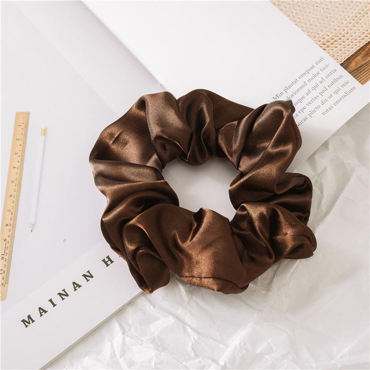 More Face Mulberry Silk Large Scrunchies Rubber Bands Hair Ties Gum Elastics Ponytail Holders For Women Girls Colors Shipped Randomly