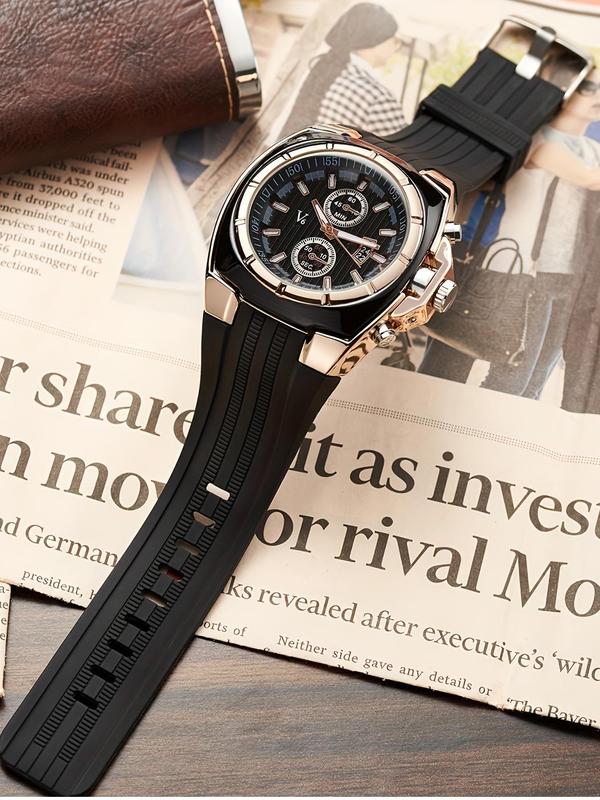 Men's Classic Round Dial Business Quartz Watch, Outdoor Sports Multi-function Wristwatch, Gift for Men Family, Gifts without Box