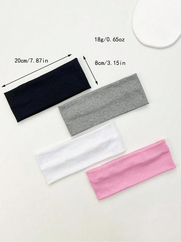 Fall Solid Color Hair Band, High Stretch Sweat-absorbing Sports Yoga Hair Band, Summer 2024 Hair Accessories for Women & Men for Back To School, Fall Outfits, Fall Freshness