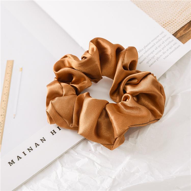 More Face Mulberry Silk Large Scrunchies Rubber Bands Hair Ties Gum Elastics Ponytail Holders For Women Girls Colors Shipped Randomly