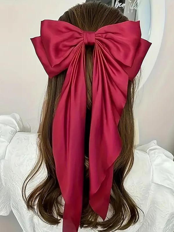 Random Color Cute Bowknot Design Hair Clip, Elegant Hair Accessories for Women & Girls, Minimalist Headwear Suitable for Thick Hair