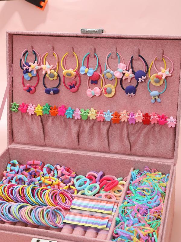 Women's Colorful Hair Accessories Set, Including Bow & Flower & Starfish & Rabbit Decor Hair Ties, Hair Claws, Hair Pins, Cute Hair Accessories for Women