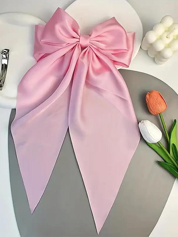 Random Color Cute Bowknot Design Hair Clip, Elegant Hair Accessories for Women & Girls, Minimalist Headwear Suitable for Thick Hair