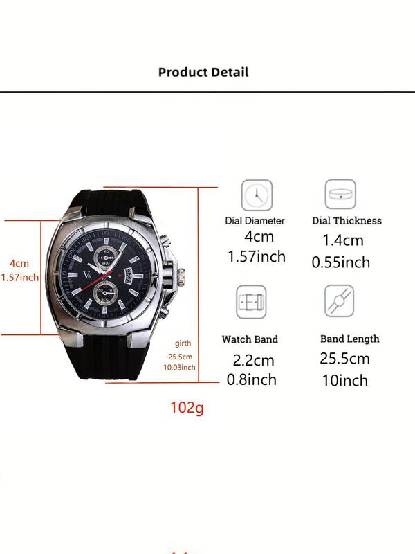 Men's Classic Round Dial Business Quartz Watch, Outdoor Sports Multi-function Wristwatch, Gift for Men Family, Gifts without Box