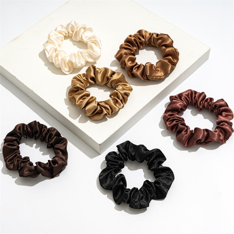 More Face Mulberry Silk Large Scrunchies Rubber Bands Hair Ties Gum Elastics Ponytail Holders For Women Girls Colors Shipped Randomly