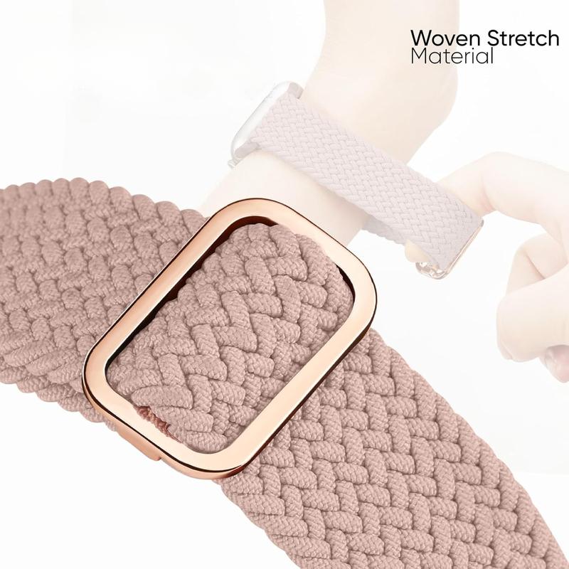 8 Pack Braided Stretchy Solo Loop Compatible with Apple Watch Bands for Women 40mm 38mm 41mm 44mm 46mm 45mm 42mm 49mm Men, Adjustable Sport Elastic Strap for iWatch Series 10 9 8 7 6 5 4 3 SE Ultra