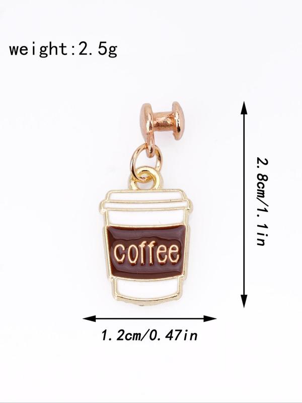 Coffee Cup Design Watch Accessory, Fashionable Coffee Themed Watch Band Decoration for Women & Men, Trendy All-match & Exquisite Watch Accessories As Gift