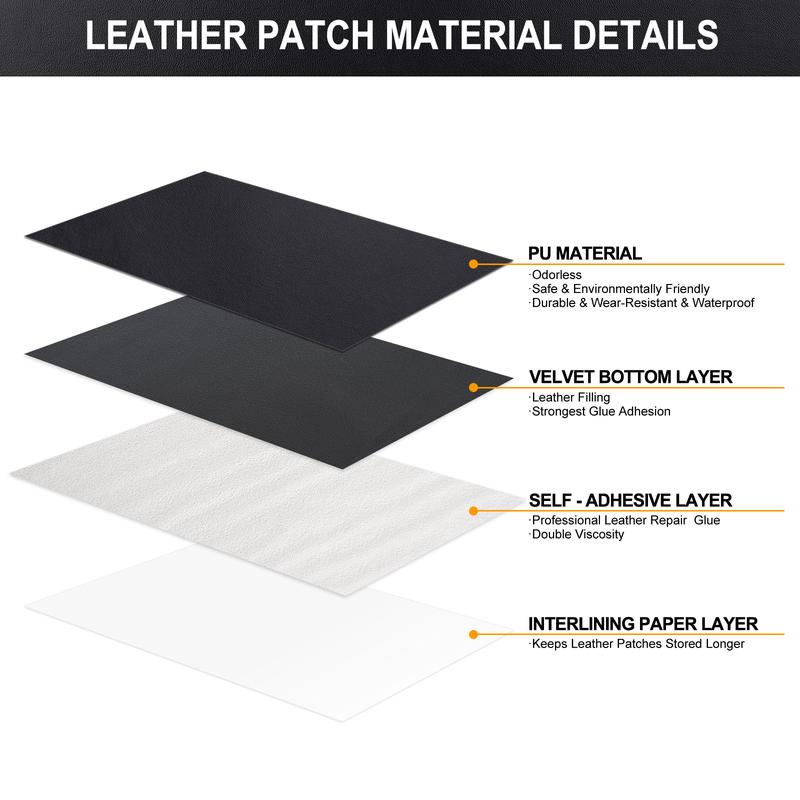 Self Adhesive Leather Repair Patch, 17X79inch Large Leather Patches for Furniture,Leather Repair kit for Couch,Car Seat,Motorcycle seat,Loveseat