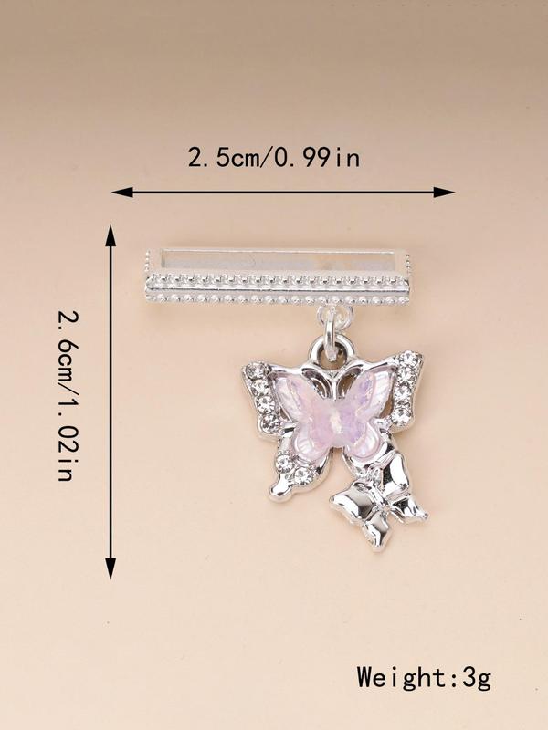 Rhinestone Decorated Butterfly Design Watch Band Decoration, Fashionable Watch Band Accessories for Women & Girls, Trendy All-match & Exquisite Watch Accessories