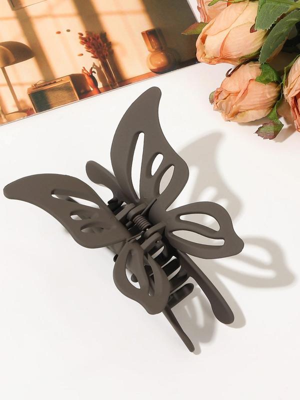 Butterfly Design Hair Claw, Casual and Versatile Hair Accessories for Women, Minimalist Headwear Suitable for Thick Hair