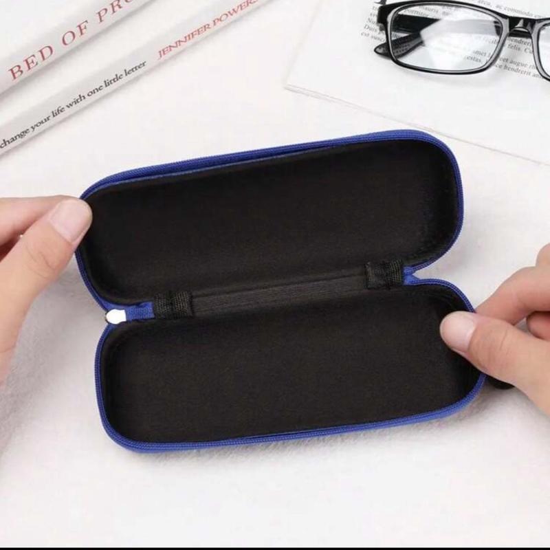 Trendy Hard Glasses Case - Portable Zipper Sunglasses Storage Box for Men Women Students black color