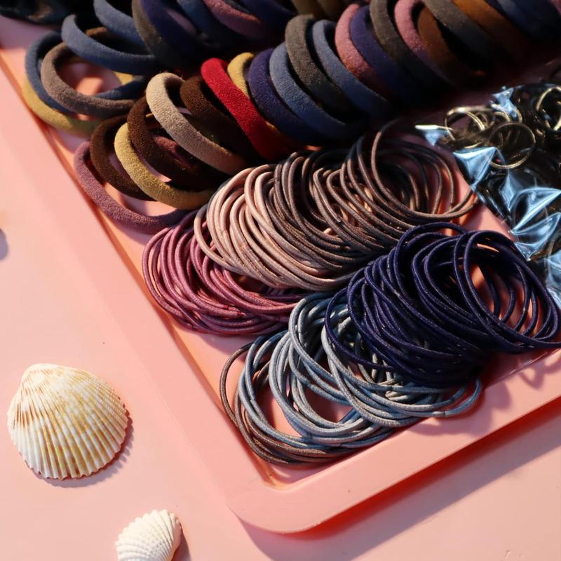 755counts Hair Accessories for Woman Set Seamless Ponytail Holders Variety Hair Scrunchies Hair Bands Scrunchy Hair Ties For Thick and Curly