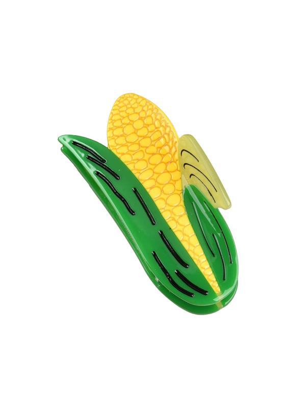 Cute Corn Design Hair Claw, Novelty Claw Clip, Acetate Hair Claw, Fashionable Hair Accessories for Women & Girls