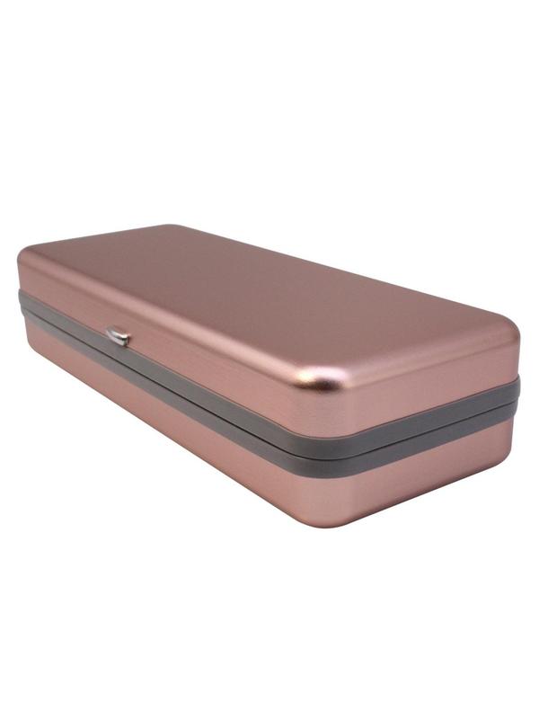 Portable Aluminum Glasses Case, Minimalist Plain Color Sunglasses Storage Box, Multifunctional Glasses Organizer for Travel & Daily Use