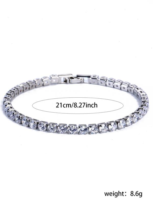 Rhinestone Decorated Anklet for Women,  Fashion All-match Accessory for Daily Clothing Decor, Party, Minimalist Aesthetic Jewelry Gift