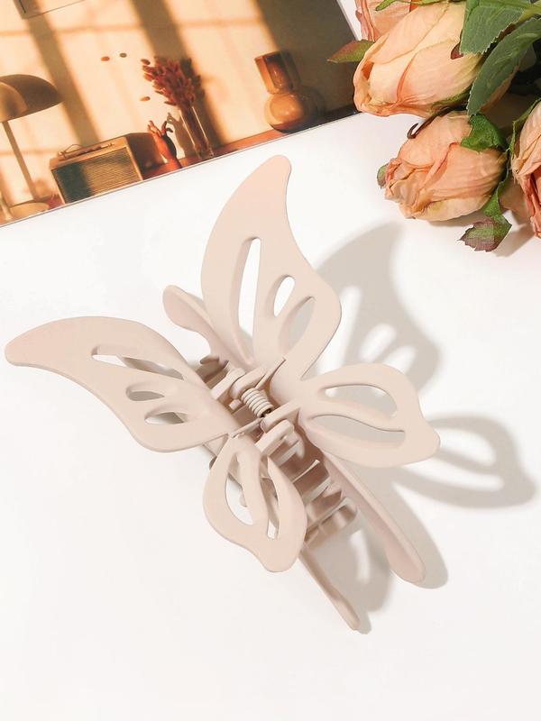 Butterfly Design Hair Claw, Casual and Versatile Hair Accessories for Women, Minimalist Headwear Suitable for Thick Hair