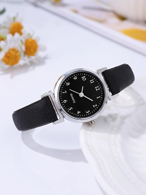 Women's Fashion Round Dial Analog Quartz Watch, Fashion Watch for Party, Daily Clothing Decor, Trendy All-match & Exquisite Watch for Birthday Gift