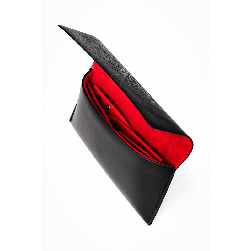 FOXBLOOD Goth Vegan Leather Signature Sunglasses Case