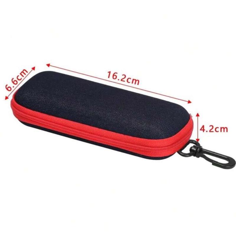 Trendy Hard Glasses Case - Portable Zipper Sunglasses Storage Box for Men Women Students black color