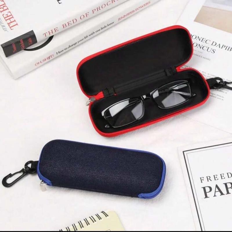 Trendy Hard Glasses Case - Portable Zipper Sunglasses Storage Box for Men Women Students black color