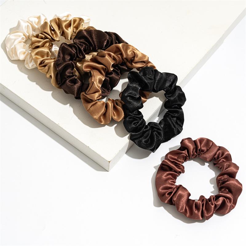 More Face Mulberry Silk Large Scrunchies Rubber Bands Hair Ties Gum Elastics Ponytail Holders For Women Girls Colors Shipped Randomly