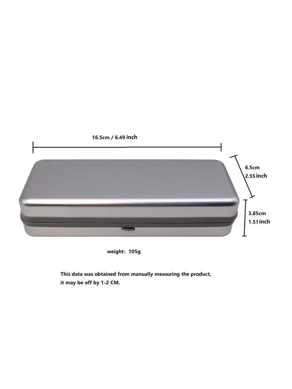 Portable Aluminum Glasses Case, Minimalist Plain Color Sunglasses Storage Box, Multifunctional Glasses Organizer for Travel & Daily Use