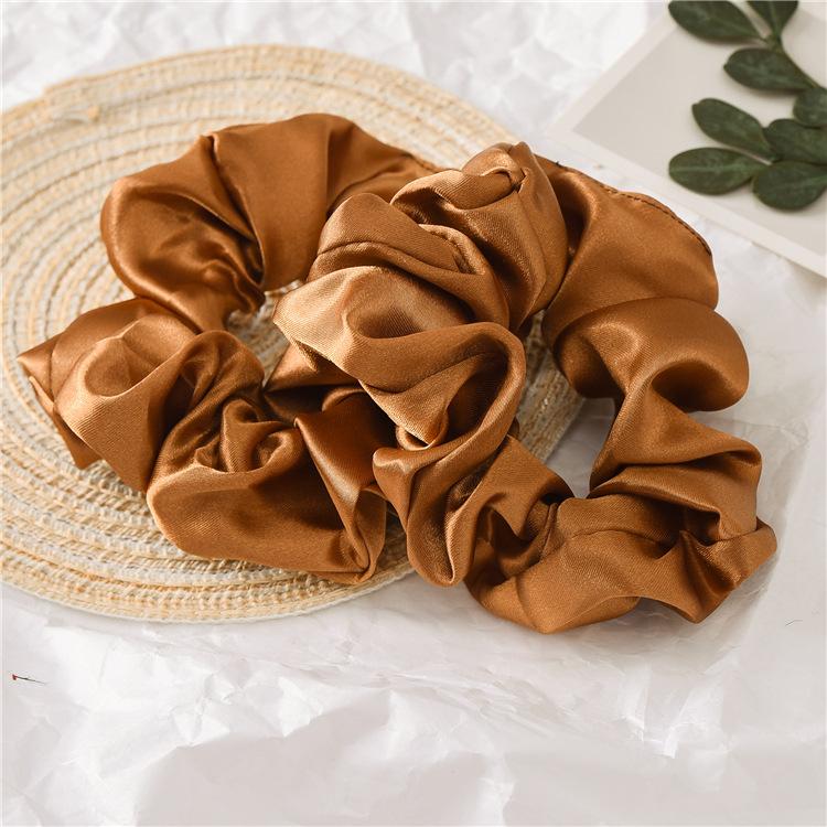 More Face Mulberry Silk Large Scrunchies Rubber Bands Hair Ties Gum Elastics Ponytail Holders For Women Girls Colors Shipped Randomly