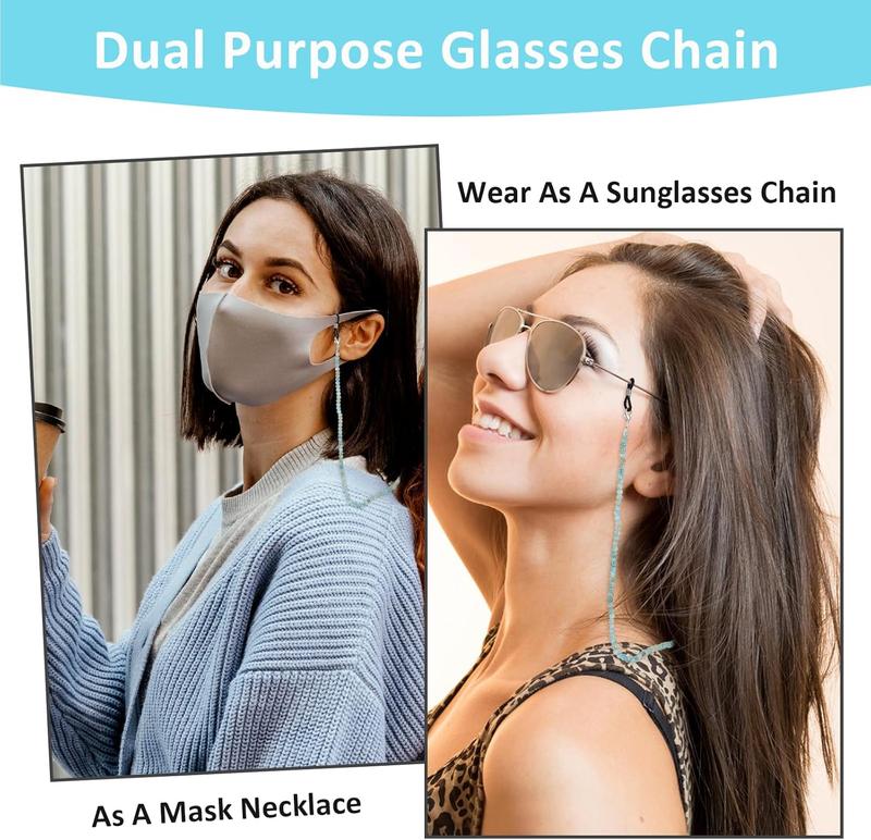 Stylish Eyeglass Chain,  Crystal Chains Beaded Sunglass Chain Women Eyewear Retainer Chain Around  Wear