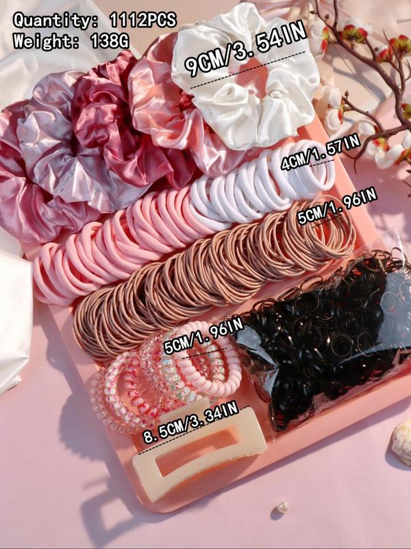 Fashionable Hair Accessories Set for Women, Butterfly Decor Hair Claw, Ruched Hair Ties, Scrunchies, Hair Accessories for Women & Girls, Minimalist Headwear Suitable for Thick Hair