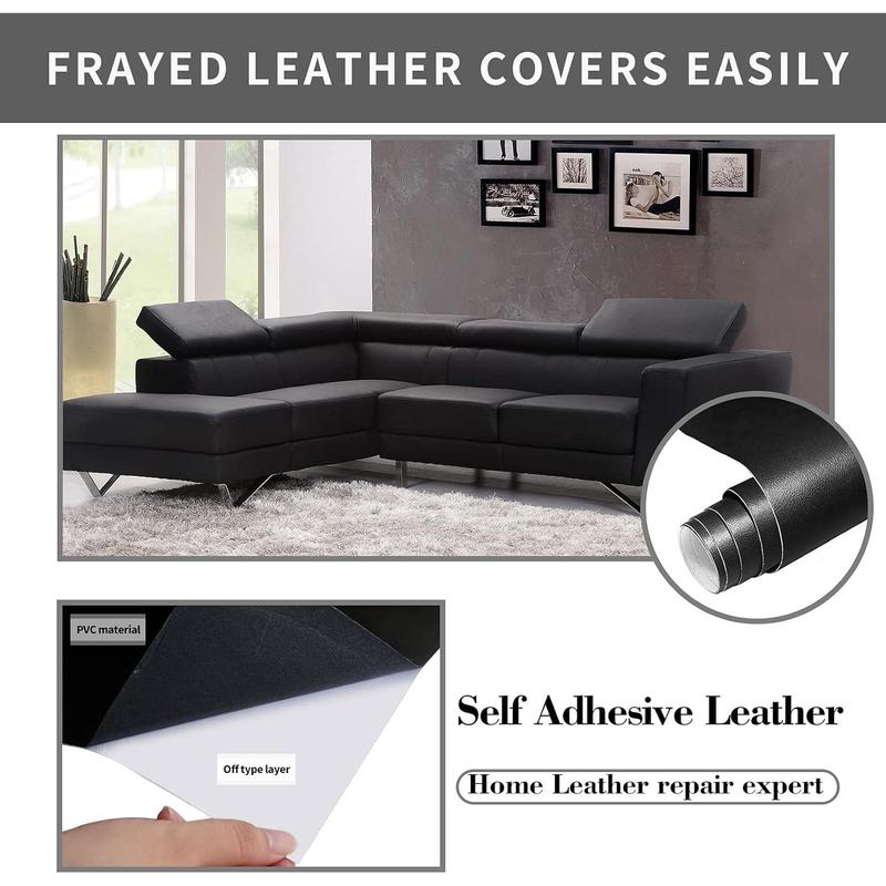 Leather Repair Patch, 17X79 inch Self Adhesive Leather Repair, Large Leather Repair Tape for Couches, Furniture, Car Seats, Cabinets, Wall, Handbags