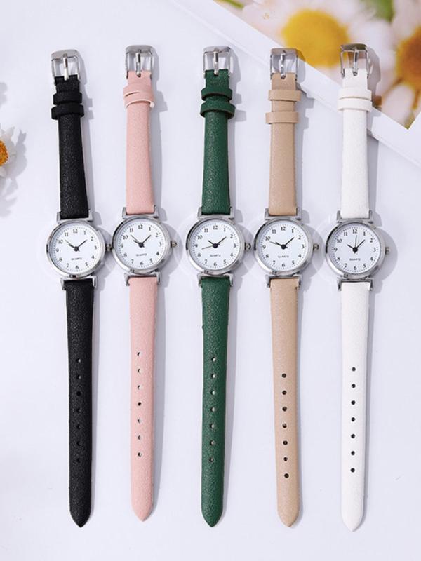 Women's Fashion Round Dial Analog Quartz Watch, Fashion Watch for Party, Daily Clothing Decor, Trendy All-match & Exquisite Watch for Birthday Gift