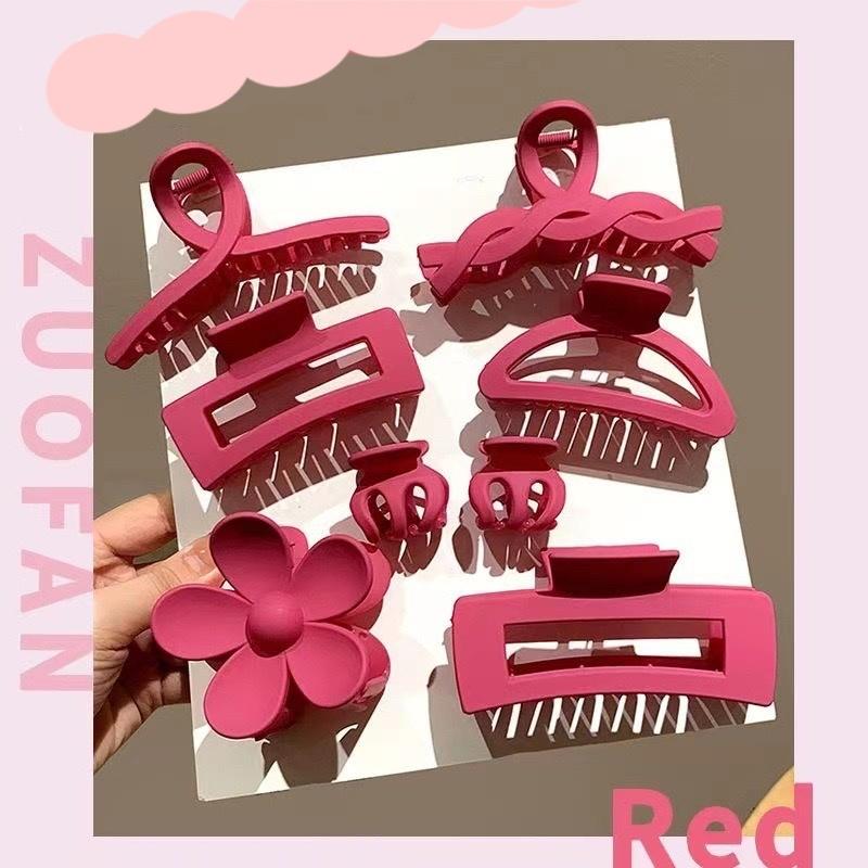 Value 8 piece set of shark clips, cross clips, square clips, colorful high ponytail clips, bathroom essentials, girls' small gifts, Christmas gifts