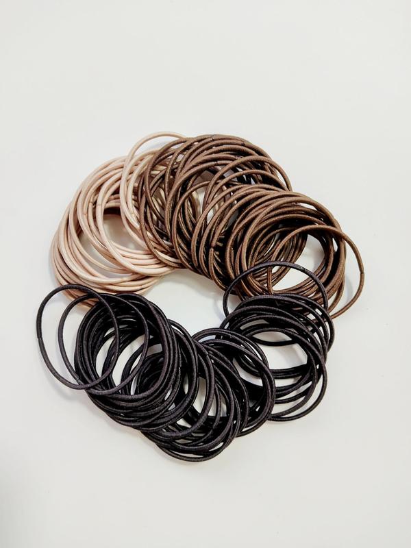 Simple Plain High Elastic Hair Ties As Gift for Girlfriend, 100pcs Durable Non-damage Hair Rubber Bands, Casual Versatile Hair Accessories for Women