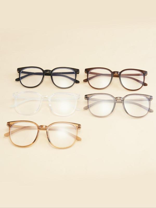 Minimalist Summer Basic Flat Frame Fashion Eyeglasses for Women & Men, Fashion Eyeglasses for Work, Daily Clothing Decor