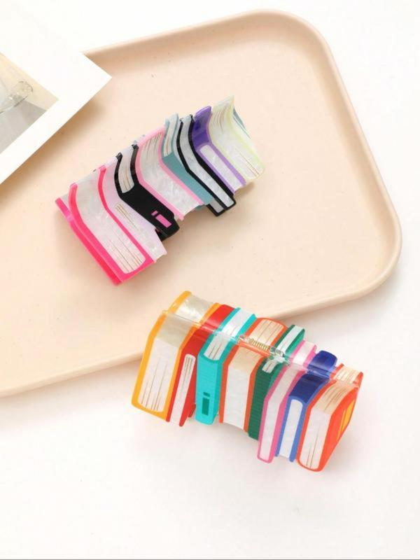 Book Pattern Hair Claw, Stylish Hair Clips for Ladies & Girls, Simple Elegant Headwear Perfect for Thick Hair, Trendy Hair Accessories for Everyday Wear