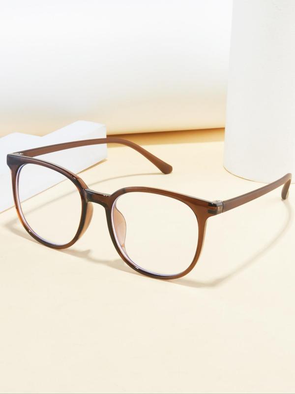 Minimalist Summer Basic Flat Frame Fashion Eyeglasses for Women & Men, Fashion Eyeglasses for Work, Daily Clothing Decor