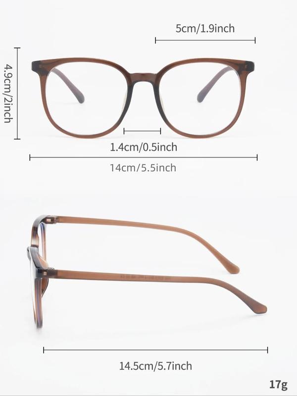 Minimalist Summer Basic Flat Frame Fashion Eyeglasses for Women & Men, Fashion Eyeglasses for Work, Daily Clothing Decor