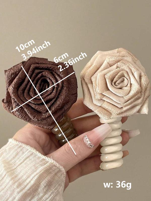 Cute Flower Design Hair Tie, 2024 New Style Fashionable Hair Accessories for Women & Girls, Perfect for High Ponytails and Fixing Hair, Suitable for Daily Wear